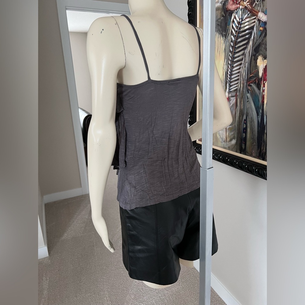 h.i.p. Gray Tiered Ruffle Spaghetti Strap Camisole - Picture 6 of 9